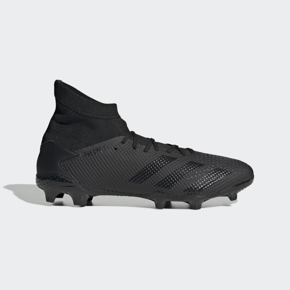 Ghete Fotbal Adidas Predator 20.3 Firm Ground Dama Romania - Negrii/Gri EF1634